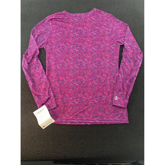 Holloway Andover Space Dye Long Sleeve Athletic Shirt‎ Ladies Medium Pink Purple - Picture 2 of 6